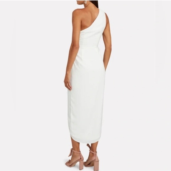 SIGNIFICANT OTHER Agnes One-Shoulder Crepe white  Midi dress size AU (10) US (6) - Picture 4 of 7